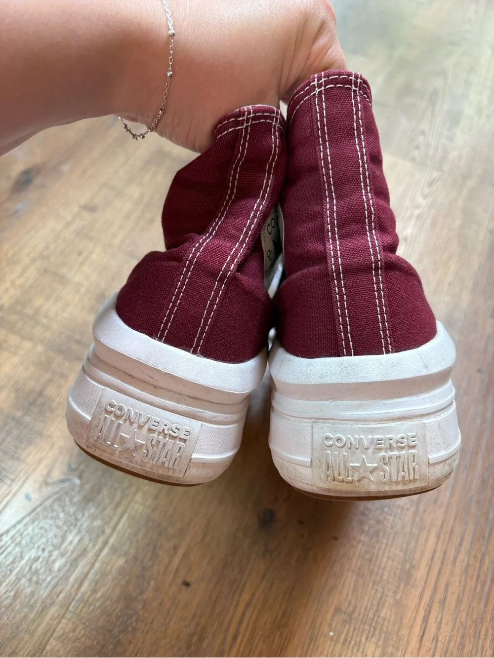 Converse Chuck Taylor Women’s All Star Move Platform High 'Dark Beetroot' - Picture 5 of 10
